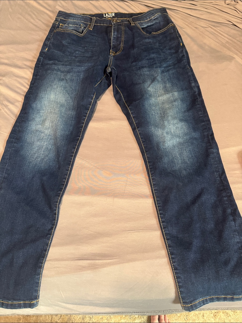 Lazer Men’s Straight Fit Dark Wash Jeans
